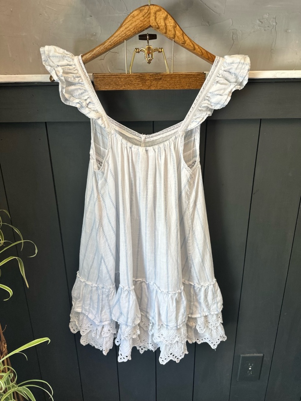Shabby Chic White Ruffled Eyelet Sundress - Picture 2 of 13